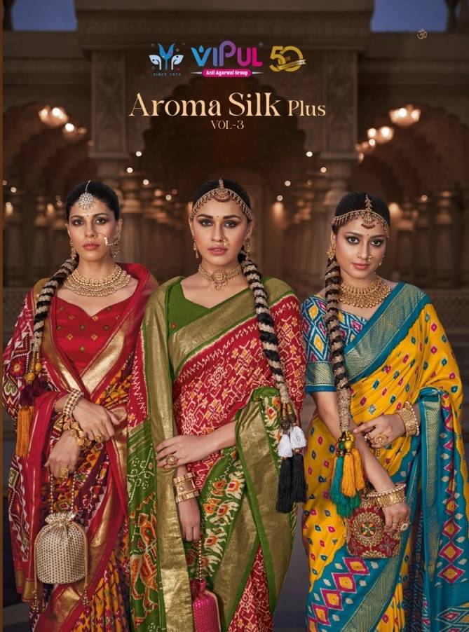 Aroma Silk Plus Vol 3 By Vipul Silk Designer Saree Catalog